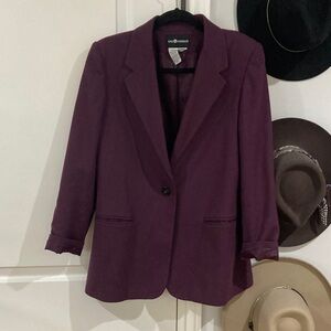 Vtg Sag Harbor Plum Blazer, Size 8